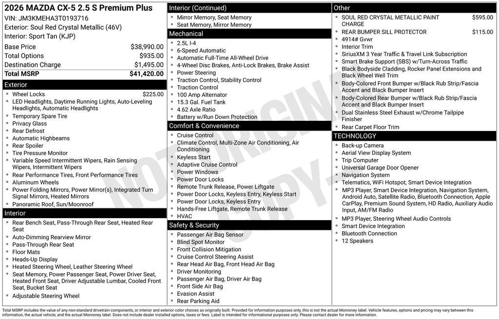 2026 Mazda Mazda CX-5 2.5 S Premium Plus AWD