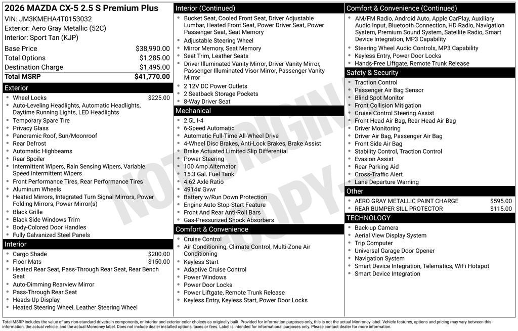 2026 Mazda Mazda CX-5 2.5 S Premium Plus AWD