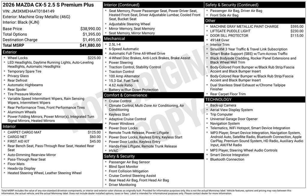 2026 Mazda Mazda CX-5 2.5 S Premium Plus