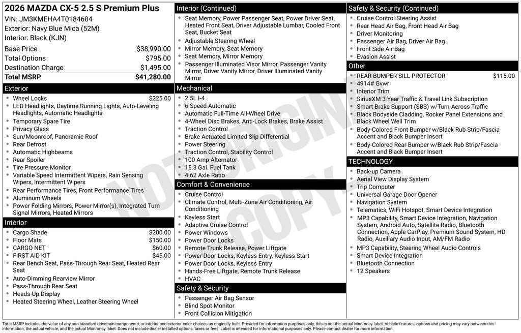 2026 Mazda Mazda CX-5 2.5 S Premium Plus AWD