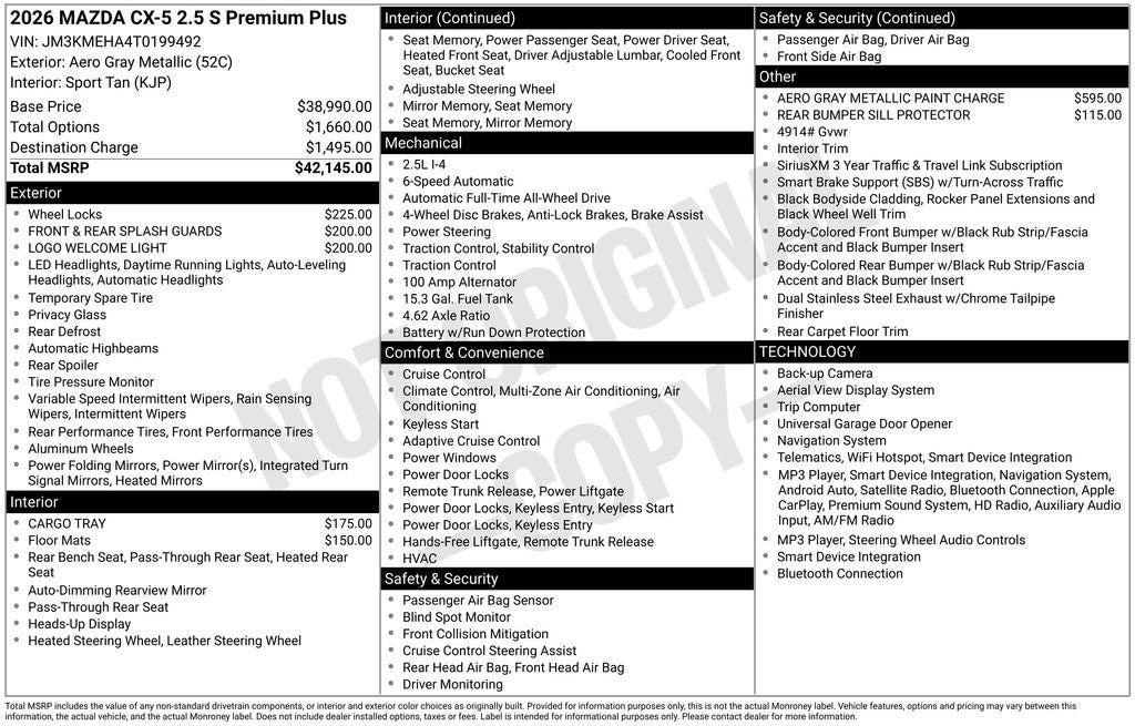 2026 Mazda Mazda CX-5 2.5 S Premium Plus AWD