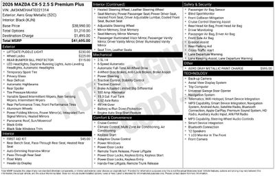 2026 Mazda Mazda CX-5 2.5 S Premium Plus AWD