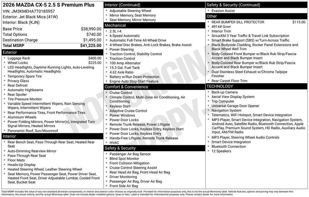2026 Mazda Mazda CX-5 2.5 S Premium Plus AWD