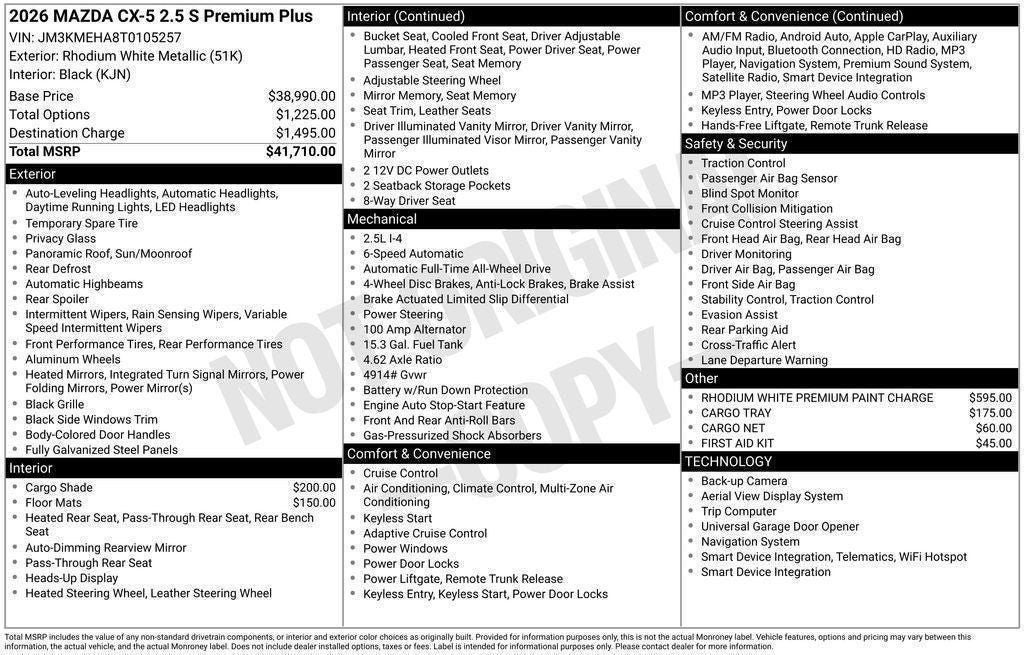 2026 Mazda Mazda CX-5 2.5 S Premium Plus AWD