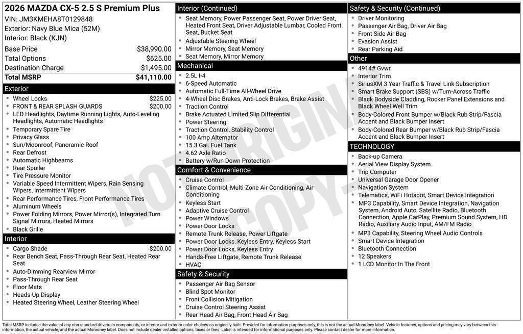 2026 Mazda Mazda CX-5 2.5 S Premium Plus AWD