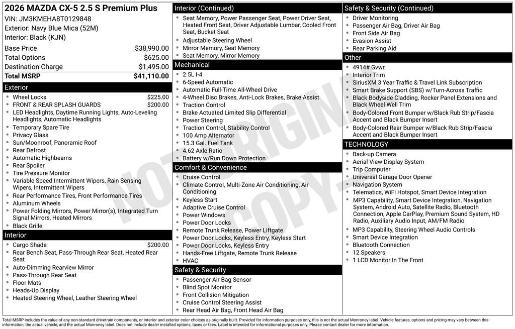 2026 Mazda Mazda CX-5 2.5 S Premium Plus AWD