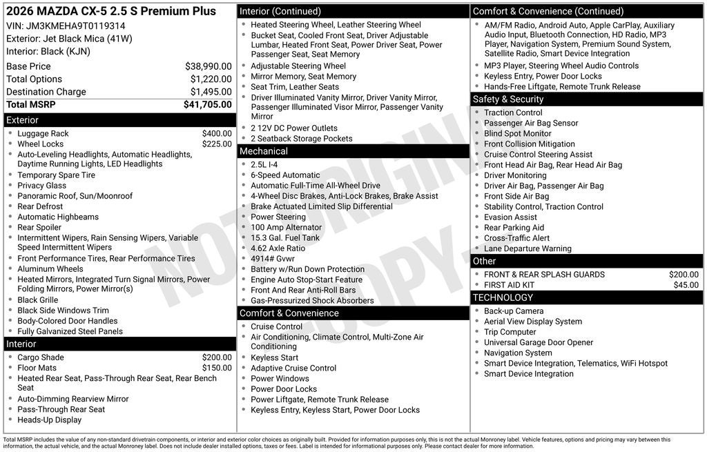2026 Mazda Mazda CX-5 2.5 S Premium Plus