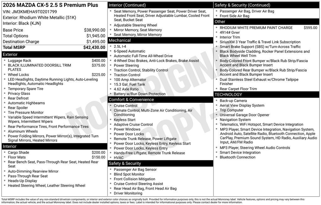 2026 Mazda Mazda CX-5 2.5 S Premium Plus AWD
