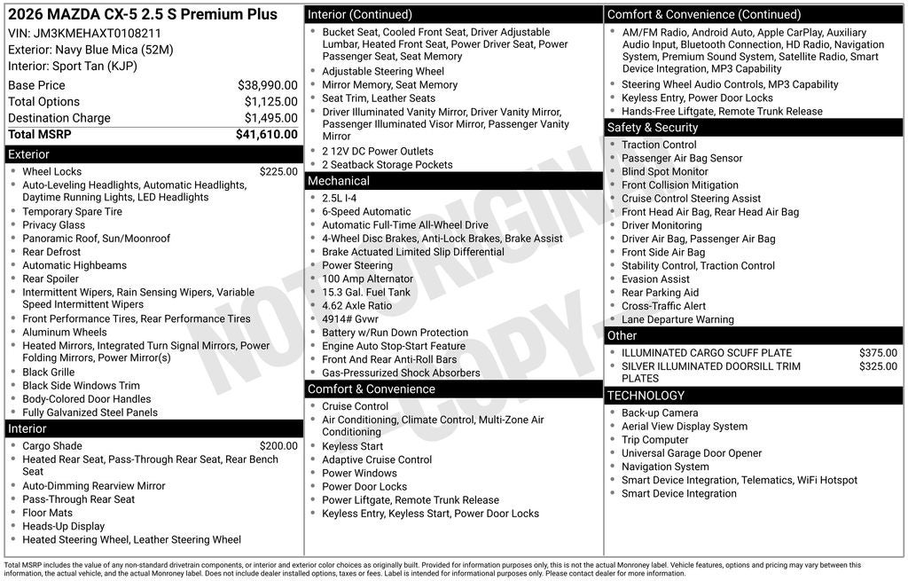 2026 Mazda Mazda CX-5 2.5 S Premium Plus