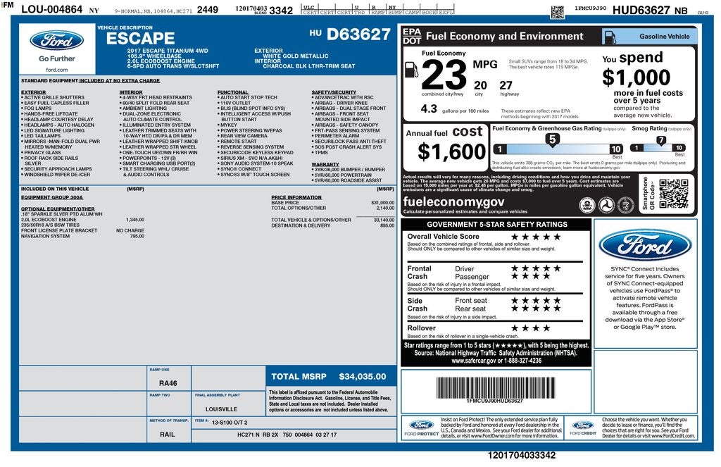 2017 Ford Escape Titanium