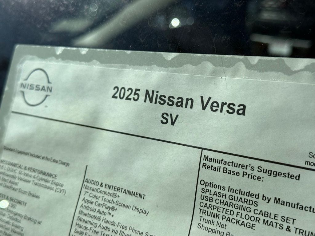 2025 Nissan Versa 1.6 SV