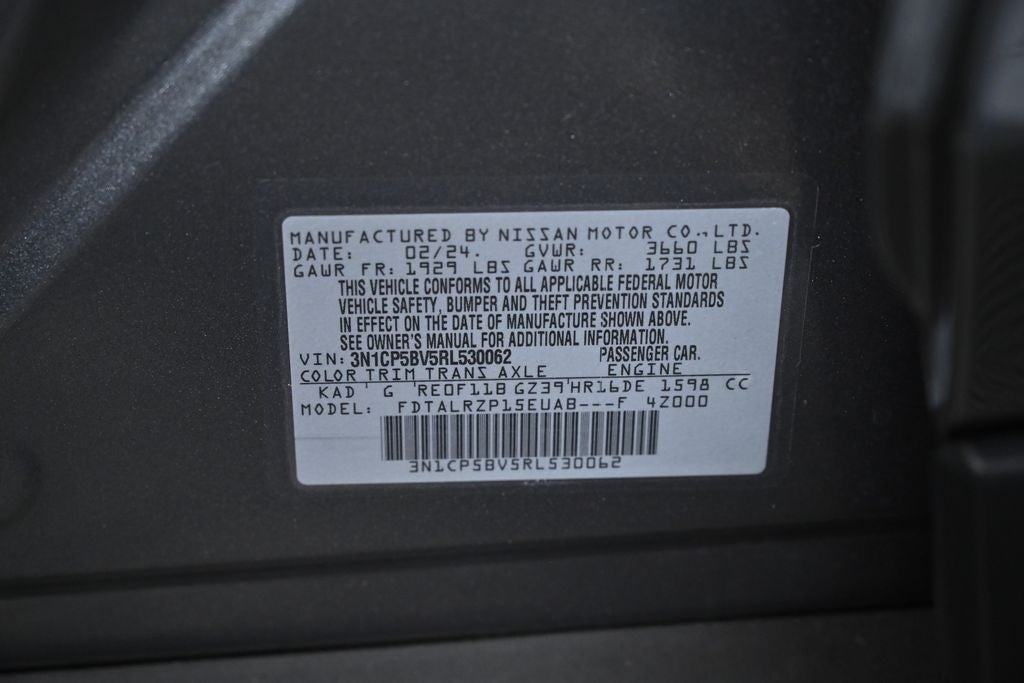 2024 Nissan Kicks S Nissan Certified