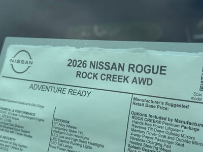 2026 Nissan Rogue Rock Creek