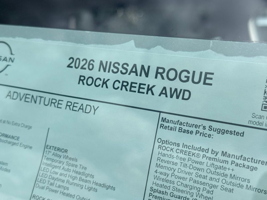 2026 Nissan Rogue Rock Creek