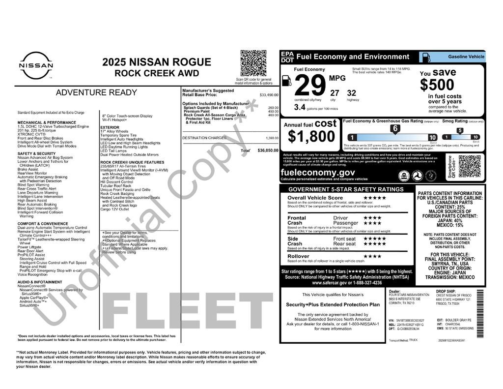 2025 Nissan Rogue Rock Creek Nissan Certified