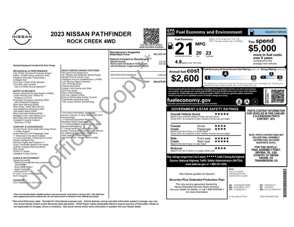 2023 Nissan Pathfinder Rock Creek Nissan Certified