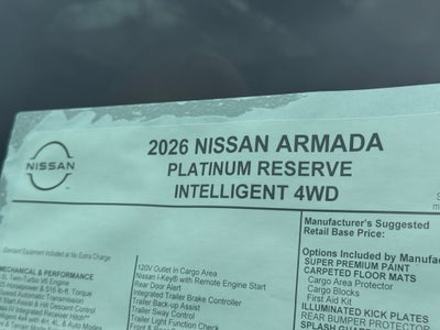 2026 Nissan Armada Platinum Reserve