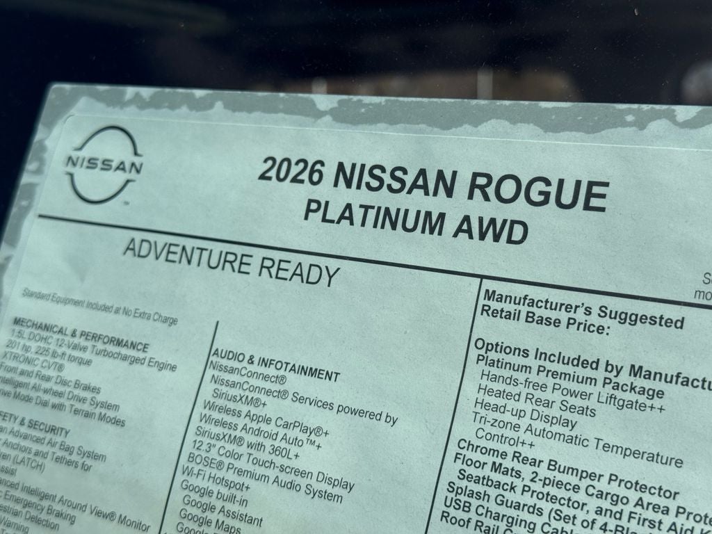 2026 Nissan Rogue Platinum