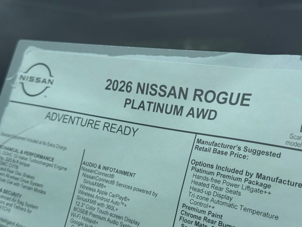 2026 Nissan Rogue Platinum