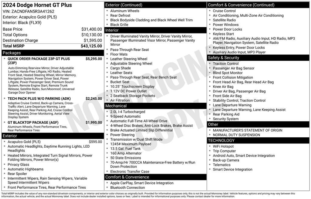 2024 Dodge Hornet GT Plus