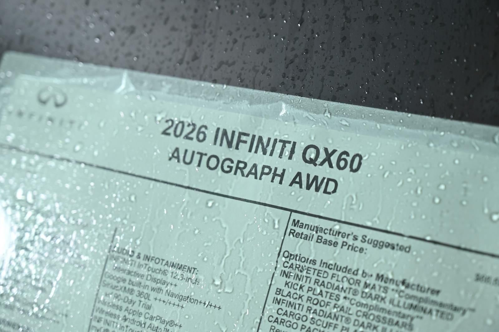2026 INFINITI QX60 AUTOGRAPH