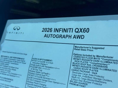 2026 INFINITI QX60 AUTOGRAPH