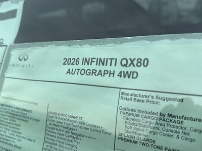 2026 INFINITI QX80 AUTOGRAPH