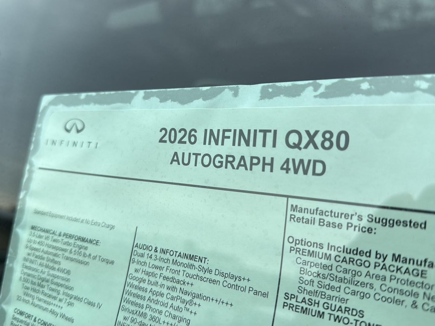 2026 INFINITI QX80 AUTOGRAPH