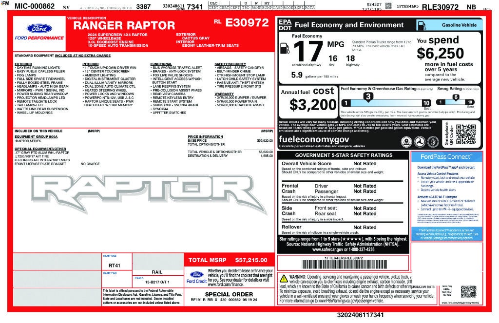2024 Ford Ranger Raptor