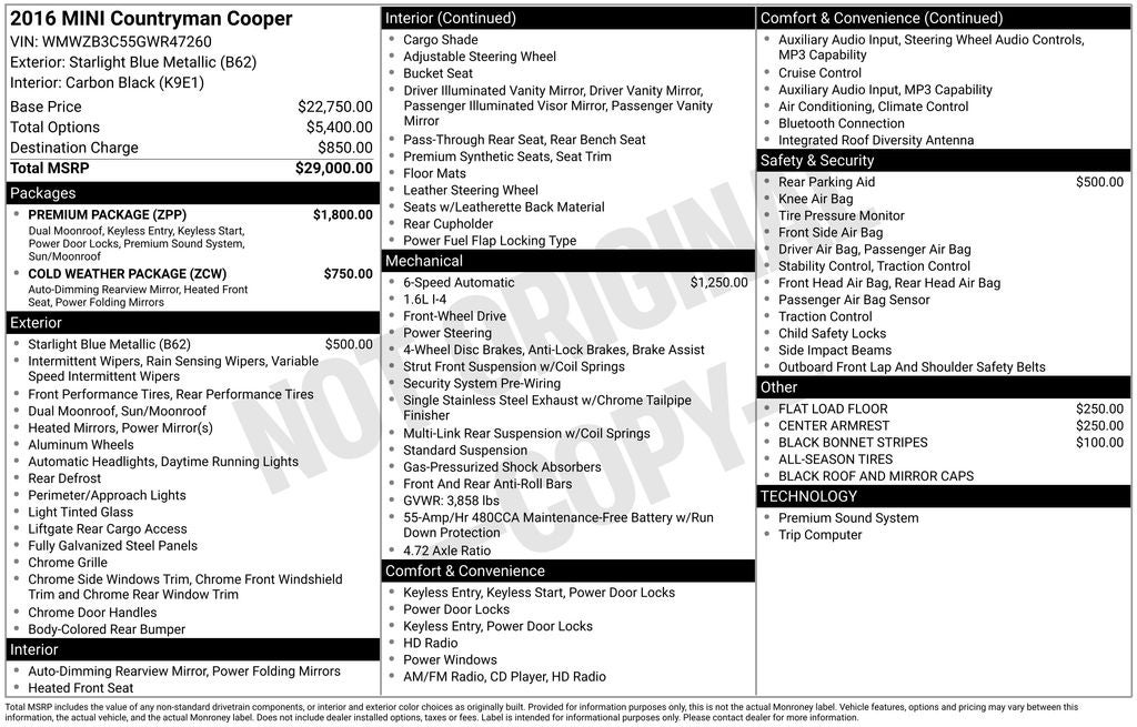 2016 MINI Cooper Countryman Base
