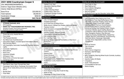 2021 MINI Cooper S Countryman Base