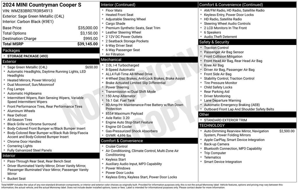 2024 MINI Cooper S Countryman Base