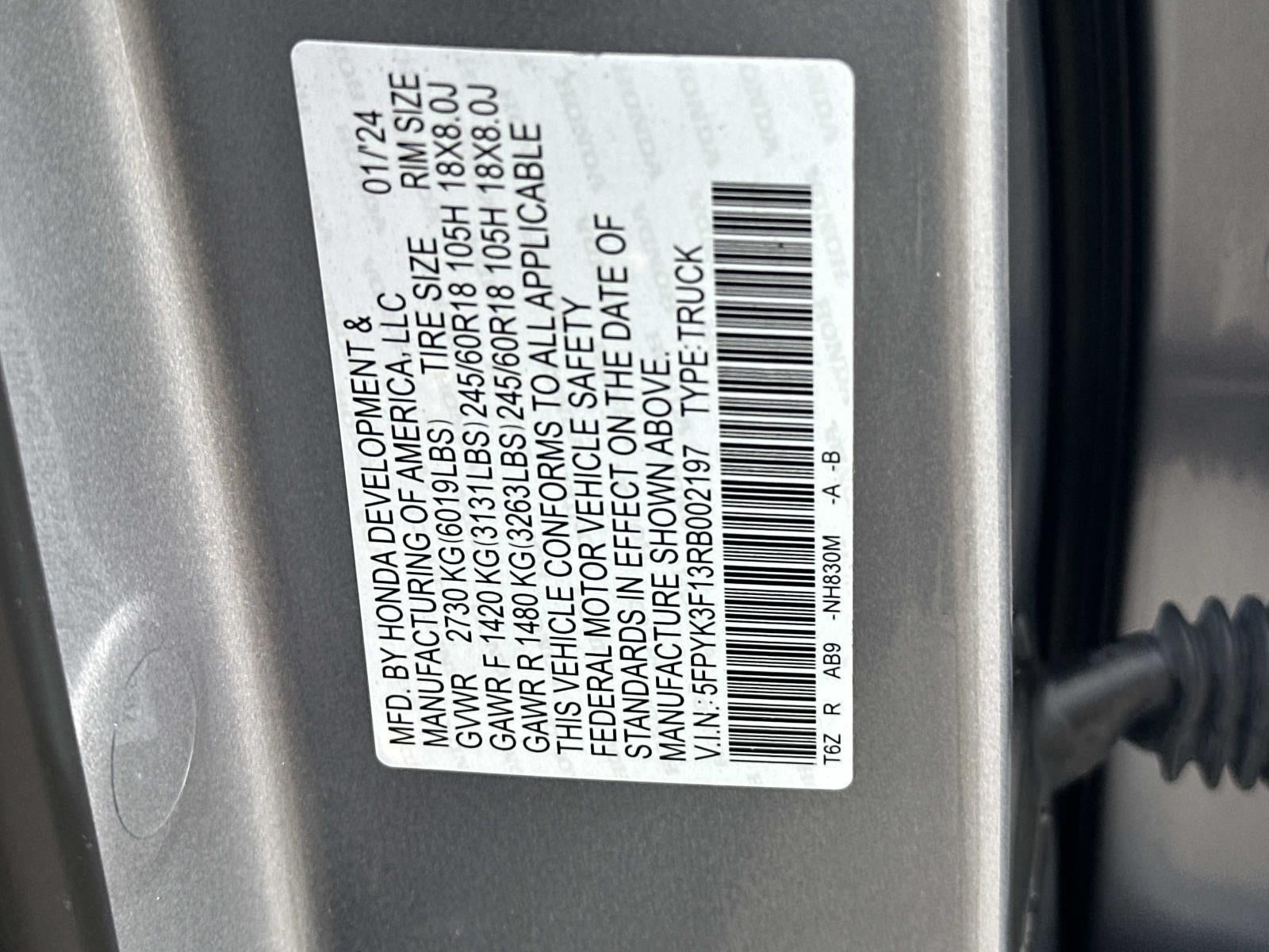 2024 Honda Ridgeline Sport