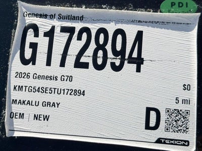 2026 Genesis G70 3.3T Sport Prestige
