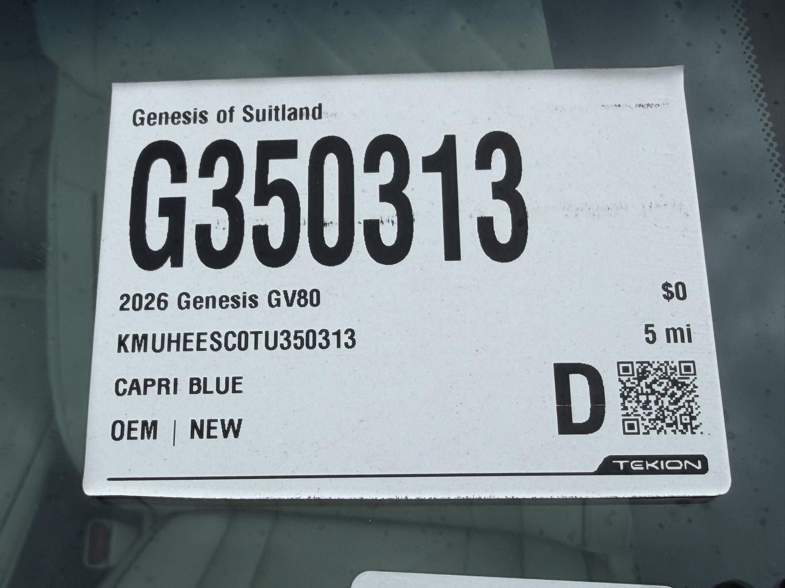 2026 Genesis GV80 3.5T Prestige
