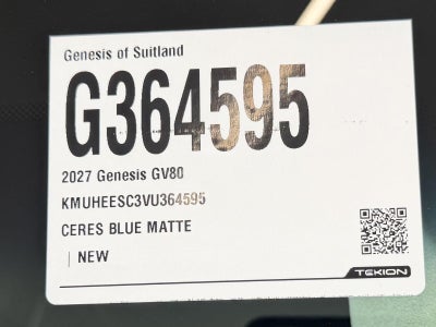 2027 Genesis GV80 3.5T Prestige