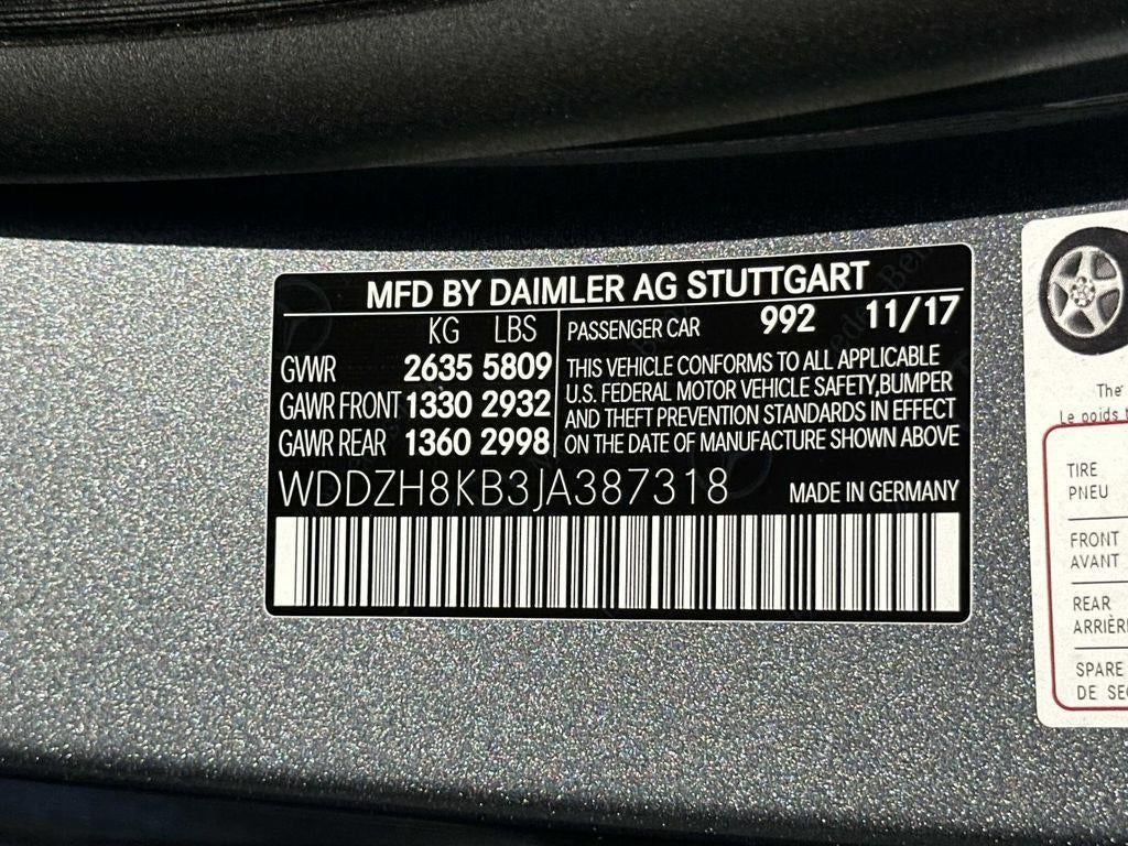 2018 Mercedes-Benz E-Class AMG® E 63 S