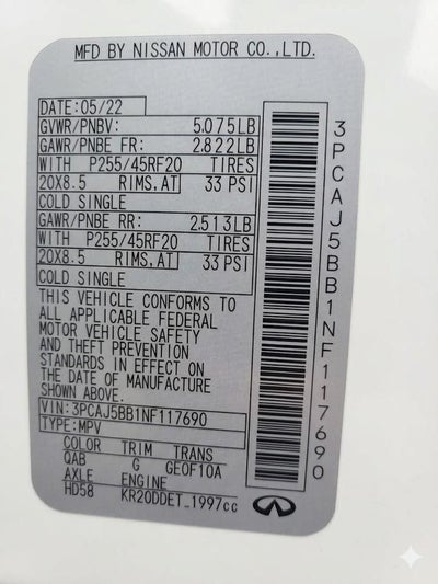 2022 INFINITI QX50 LUXE