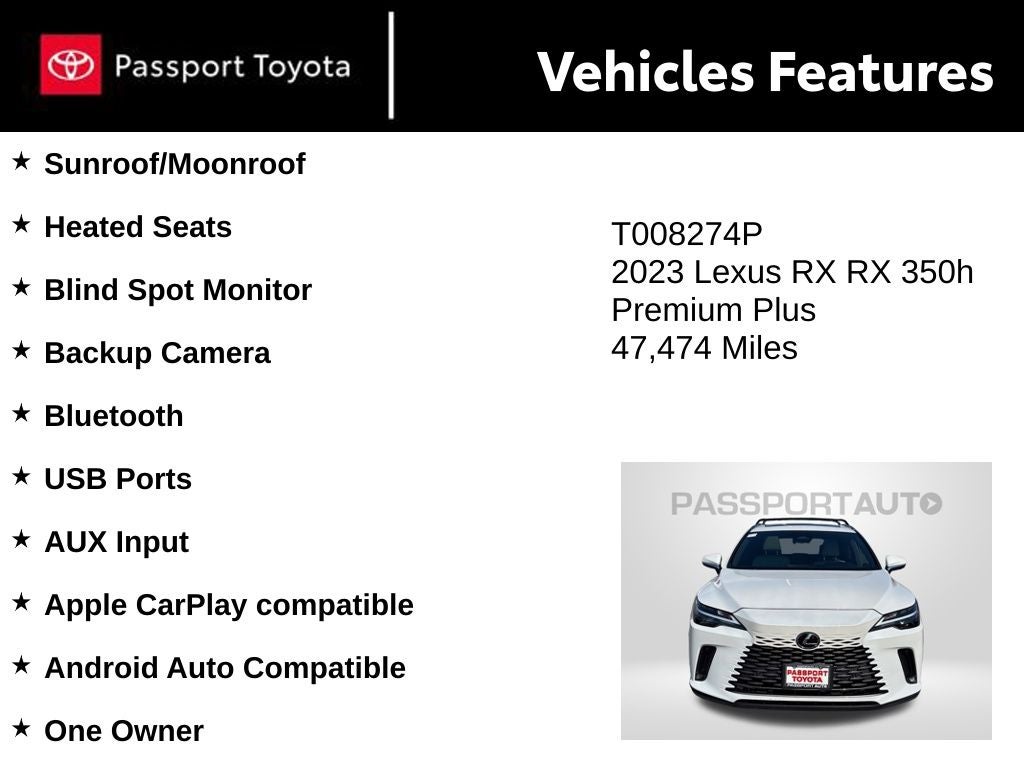 2023 Lexus RX 350h Premium