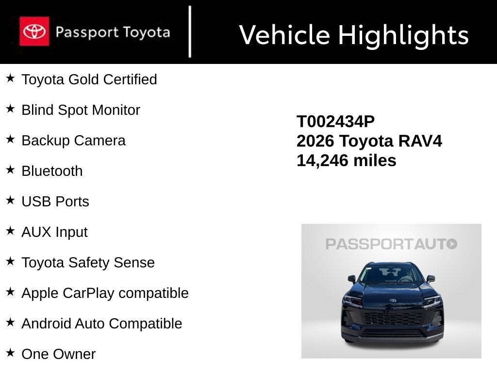 2026 Toyota RAV4 LE