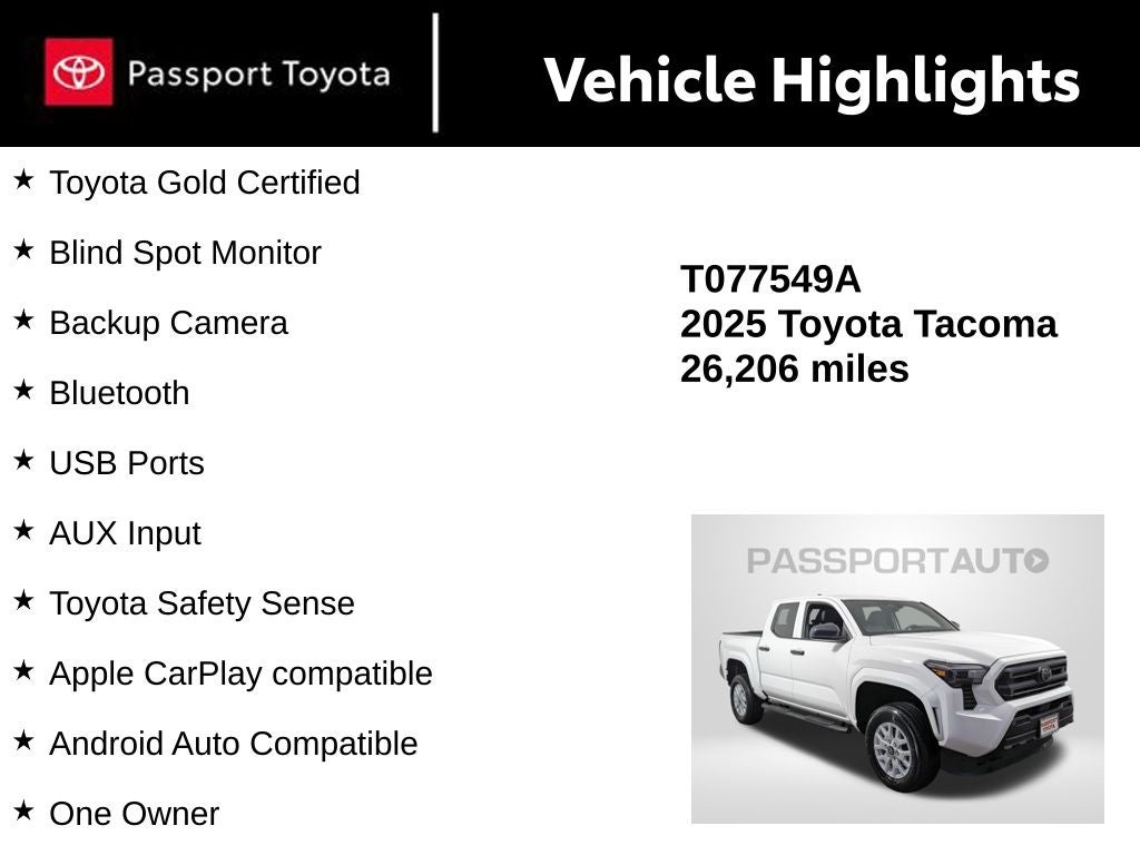 2025 Toyota Tacoma SR