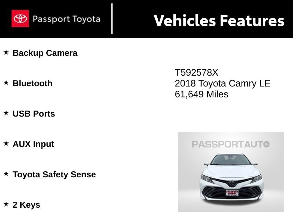 2018 Toyota Camry LE
