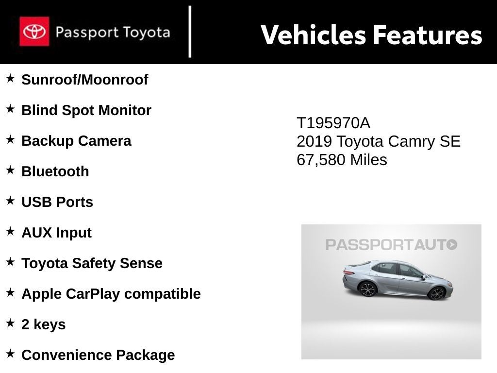 2019 Toyota Camry SE