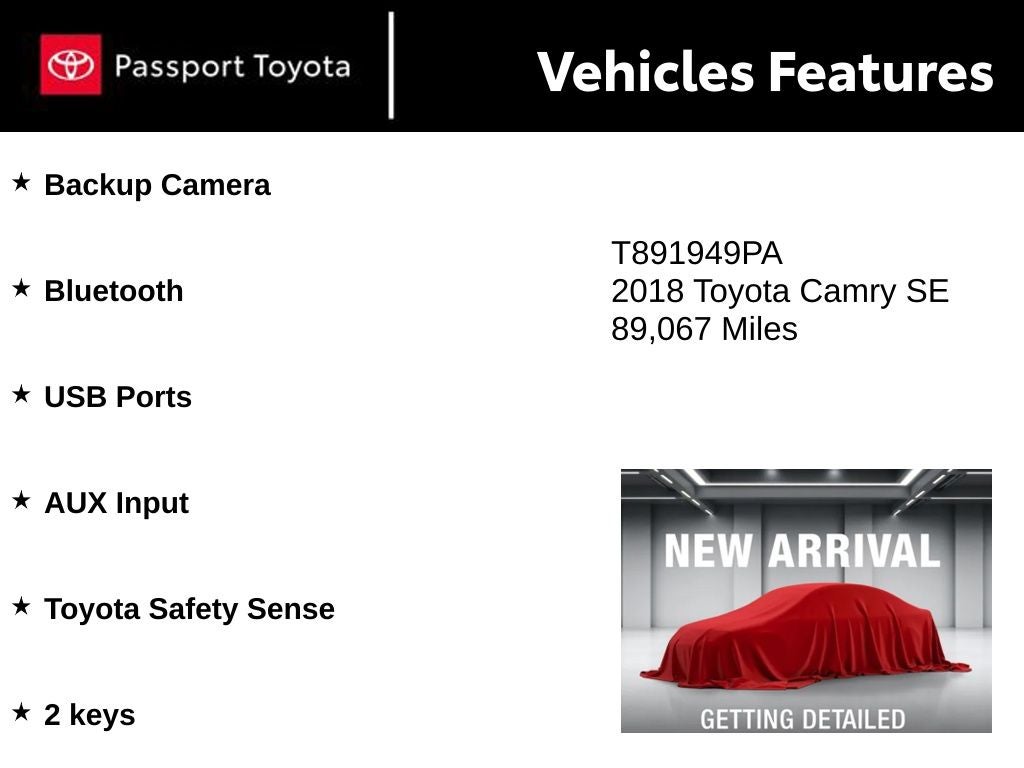 2018 Toyota Camry SE