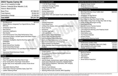 2023 Toyota Camry SE