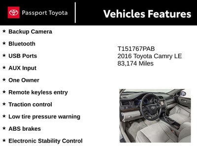 2016 Toyota Camry LE