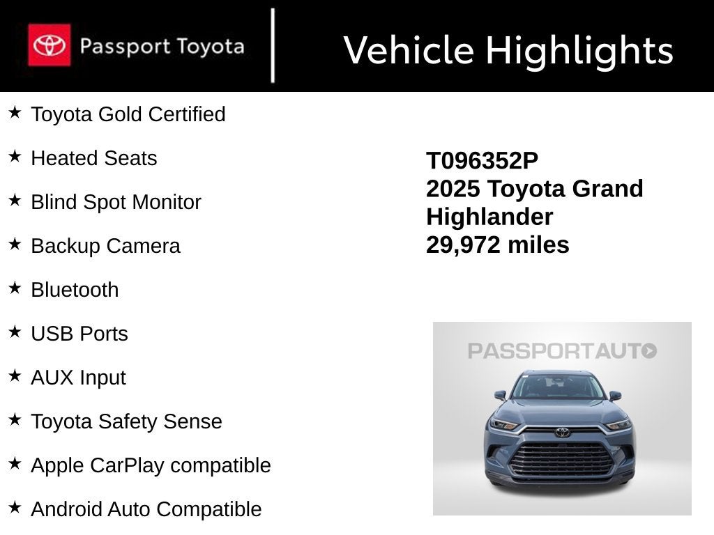 2025 Toyota Grand Highlander XLE