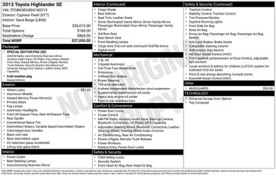 2013 Toyota Highlander SE