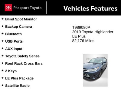 2019 Toyota Highlander LE Plus