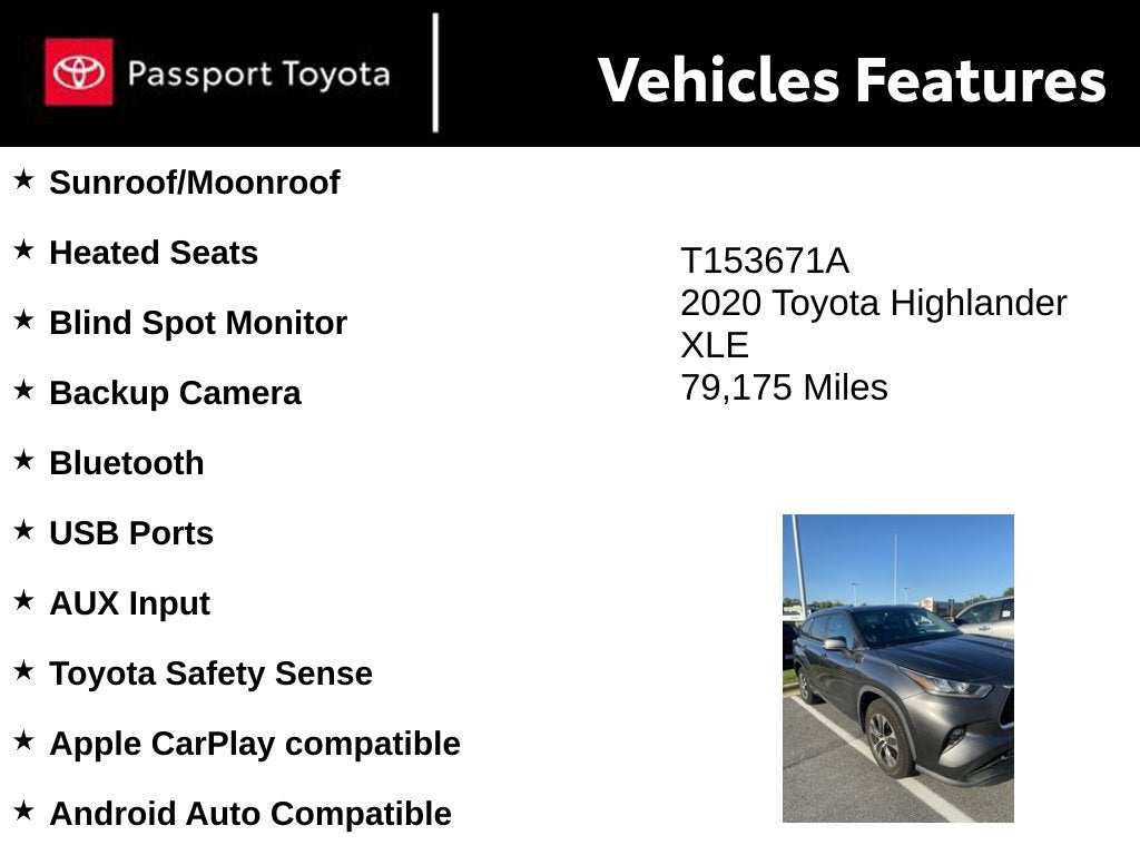 2020 Toyota Highlander XLE